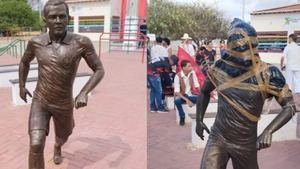 Eliminan la estatua de Dani Alves en Juazeiro, su ciudad natal en Brasil