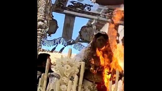 El vídeo de una virgen ardiendo, lo más viral del inicio de la Semana Santa