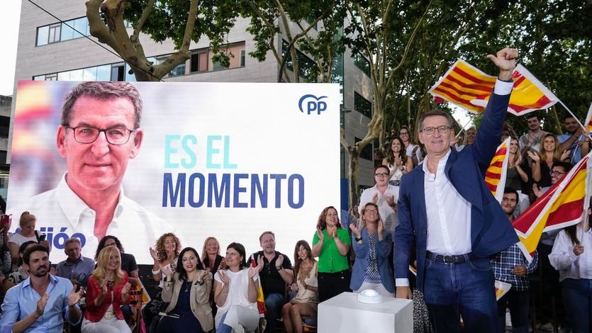 El presidente del PP, Alberto Núñez Feijóo, arrancó la campaña electoral