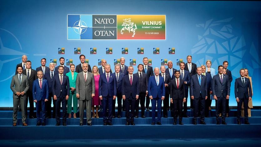 Foto de familia en la cumbre de la OTAN en Vilnius, Lituania