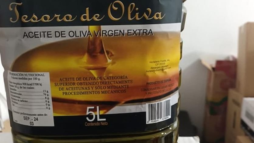 Aceite de oliva adulterado