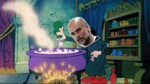 Guardiola, en los memes del partido del Madrid-City