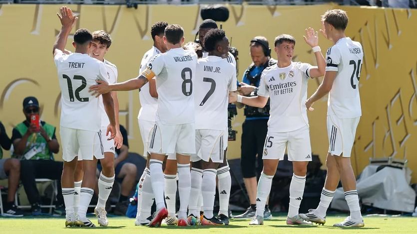 La plantilla blanca celebra un tanto