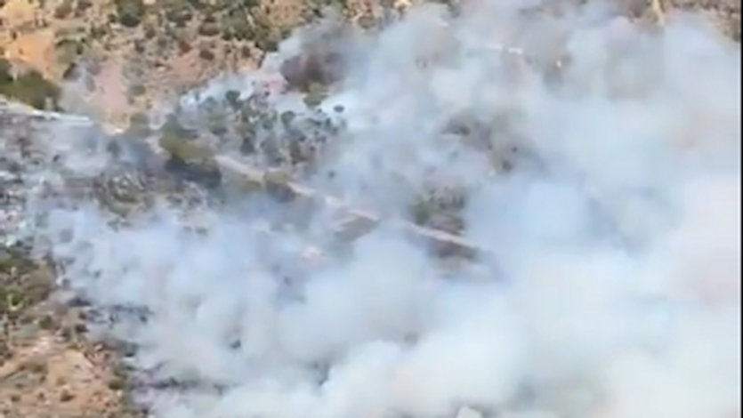 Vista aérea del incendio de San Bartolomé de Pinares