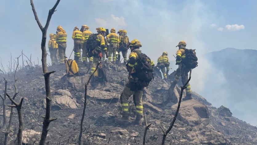 Incendio en Las Médulas