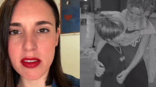 Irene Montero, eurodiputada de Podemos, la cantante colombiana Shakira y su hijo Sasha