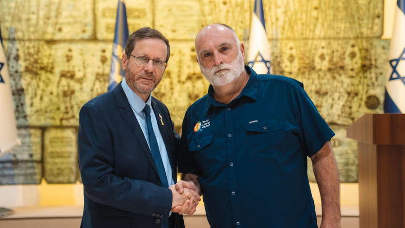 Isaac Herzog, presidente de Israel y el chef José Andrés