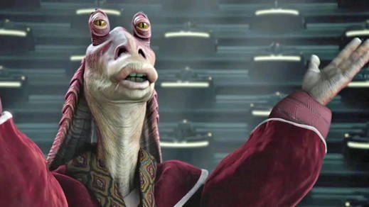 Jar Jar Binks en el Senado Galáctico