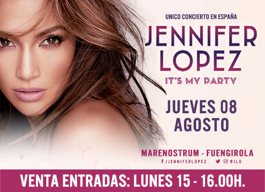 Jennifer Lopez celebra sus 50 años con un concierto único en Fuengirola este 8 de agosto
