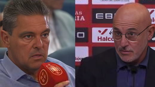 Joaquín Maroto, periodista y Luis de la Fuente, seleccionador de 'La Roja'