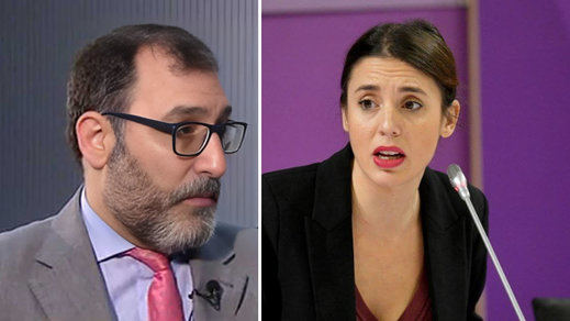 Juez Eloy Velasco e Irene Montero