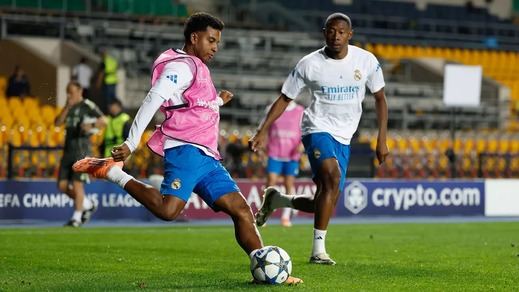 Entrenamiento previo al Kairat Almaty-Real Madrid