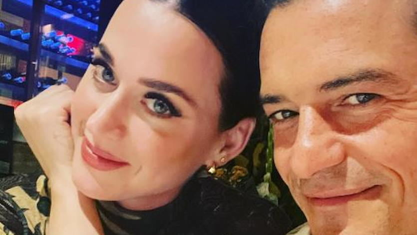 Katy Perry, cantante estadounidense y Orlando Bloom, actor británico