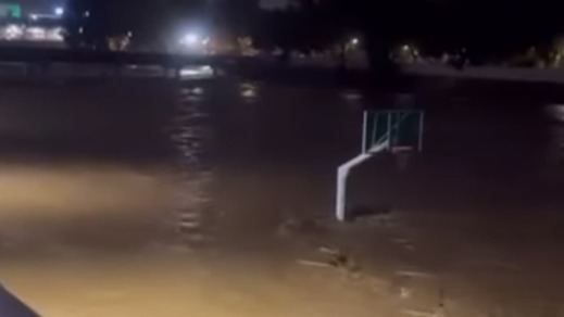 Una zona de Fuengirola inundada