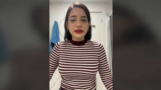 Lucía Peregrín, en su vídeo