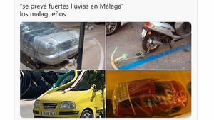 Se hacen virales las imágenes de cómo los malagueños se blindaron para la DANA