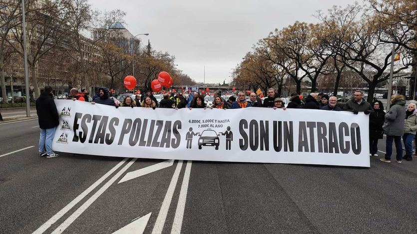 Manifestación taxistas en Madrid