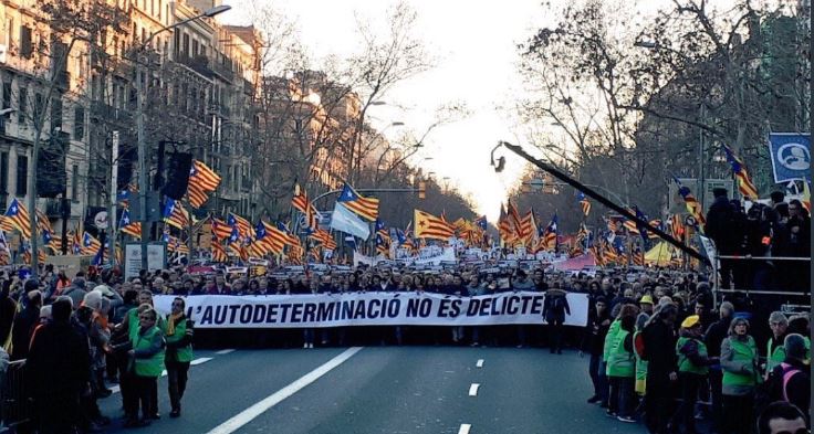 Manifestación independentistas en Barcelona