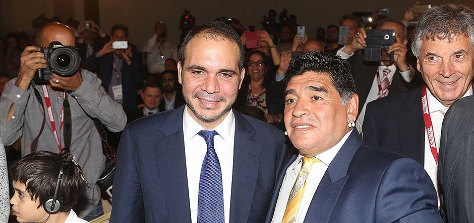 Revolución en la FIFA: Maradona podria ser vicepresidente si Ali bin al-Hussein gana las elecciones