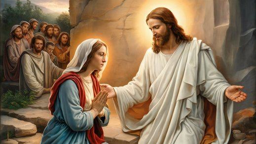 María Magdalena, con Jesucristo