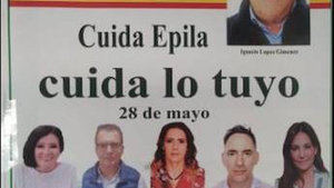Vox "cuela" a Mariló Montero en el cartel electoral de un pueblo de Zaragoza