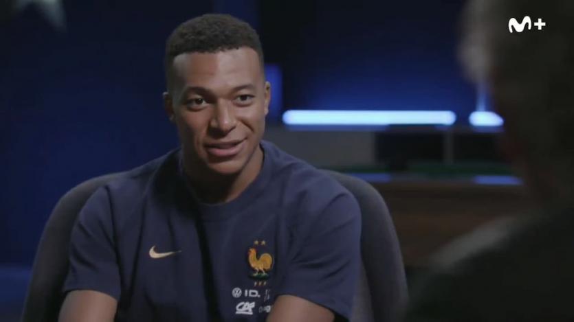 Mbappé, durante su entrevista con Valdano