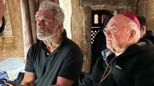 Mel Gibson y Viganò en el rodaje