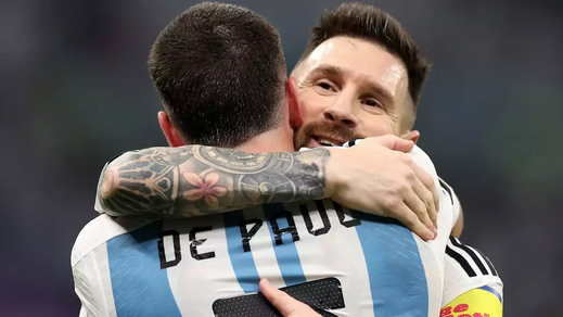Messi celebra uno de los goles