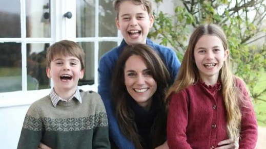 Kate Middleton con sus 3 hijos