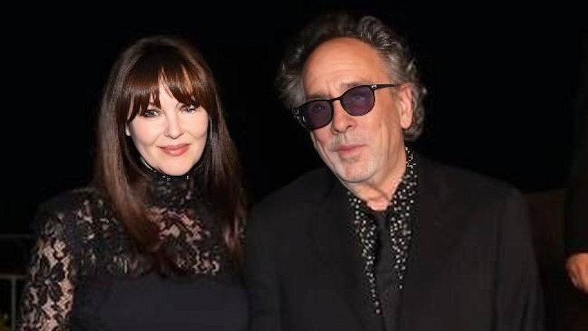 Mónica Bellucci, actriz y modelo italiana junto al director estadounidense Tim Burton