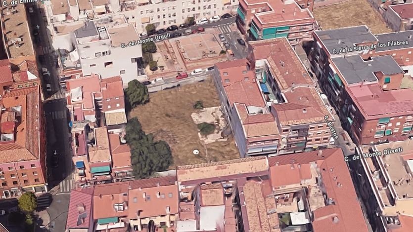 Vista aérea del narcosolar de la calle Monte Oliveti