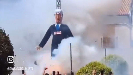 Quema de un muñeco de Netanyahu