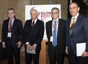 Los presidentes de Telefónica, BBVA, Iberdrola e Inditex destacan ante el mundo la recuperación de España