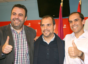 Daniel Jiménez(dcha) candidato en Guadalajara y José Luis Blanco (izq.) en Azuqueca