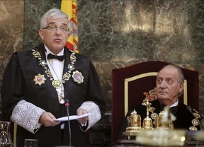 El Rey, Gallardón y las autoridades judiciales, recibidos con abucheos en la inauguración del Año Judicial