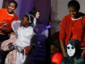 Halloween se coló en la Casa Blanca: Obama se sumó al '¿truco o trato?'