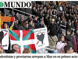 La presencia del nuevo president, Artur Mas, en el partido Cataluña-Honduras, irrita a la derecha