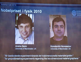 Reciben rusos Geim y Novoselov Nobel Física 2010