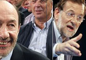 ¿Qué hacen Rubalcaba y Rajoy en la jornada de reflexión? Pasear y ver el fútbol