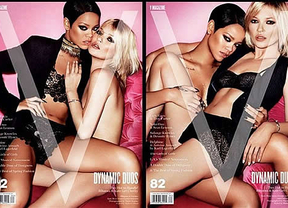 Kate Moss y Rihanna suben la temperatura en la portada más provocativa de 'V Magazine'