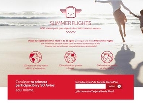 Iberia Plus sortea 600 vuelos de ida y vuelta en su concurso "Summer Flights"