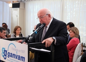Juan A. Sánchez Torres, presidente de Ganvam, durante su intervención