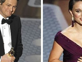 'El discurso del rey' arrasó en los Oscar, flanqueado por el 'Cisne negro'