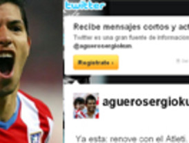 El Kun renueva con el Atlético de Madrid y lo celebra en Twitter