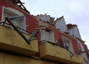 Se derrumba gran parte de un edificio en Tarancón