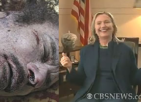 Hillary Clinton, pillada en televisión mofándose de la cruel muerte de Gadafi