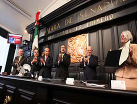 Senado entrega galardón Belisario Domínguez, a Luis H Alvarez y post mortem a Barros Sierra