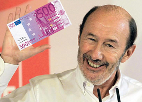 Rubalcaba no quiere billetes de 500 euros: pide prohibirlos y dedicar el dinero aflorado a combatir la pobreza