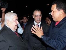 Presidente Chávez arribó a Damasco para afianzar relaciones comerciales