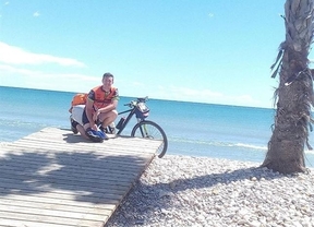 Un joven albaceteño que ha viajado desde Alemania en bicicleta vuelve este viernes a casa